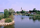 Hofkirchen, Hafen des MBC Hofkirchen, Donau-km 2257 : Kirche, Hafen